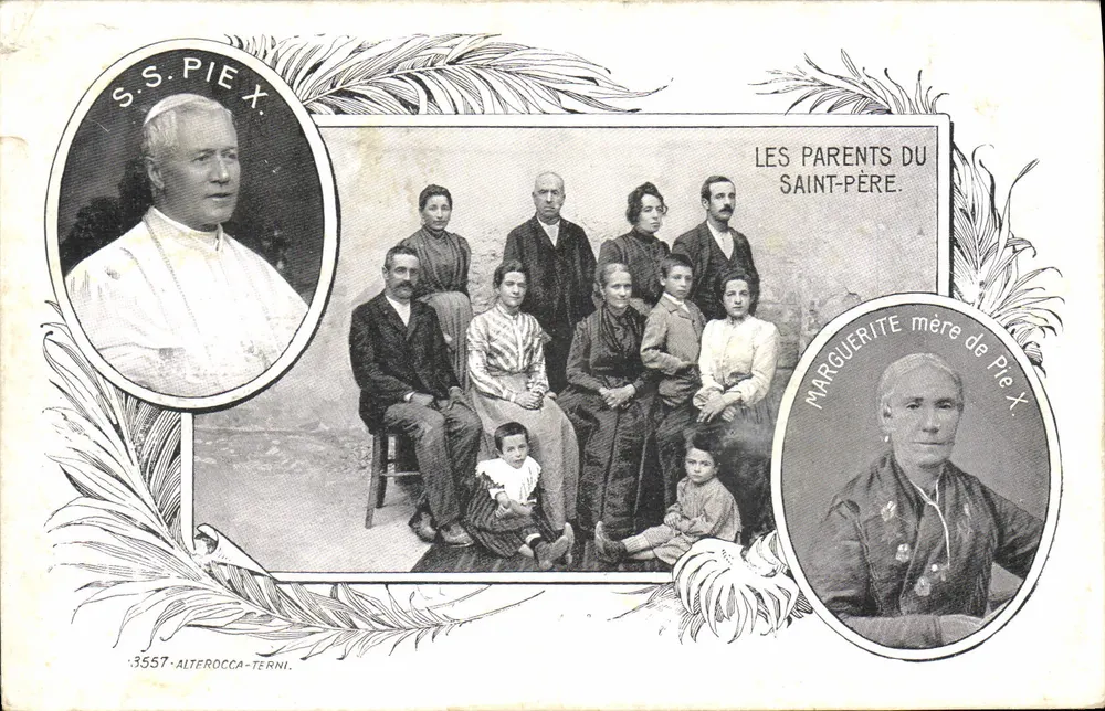 Die Eltern des Heiligen Vaters — S.S. Pius X und Marguerite, Mutter von Pius X — Verlag Alterocca-Terni, Nr. 3557 - Vorderseite