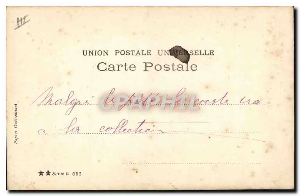 S. Em. O Cardeal Vannutelli Serafino — Paris — editor Paris - Verso