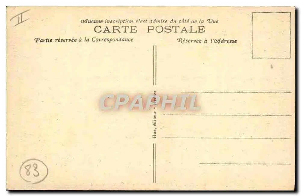 Arredores de Hyères — Mont des Oiseaux — Editor Huc, n°82 - Verso