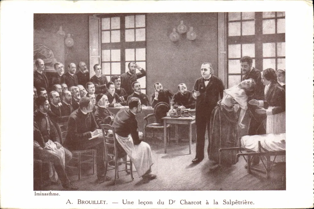 Eine Vorlesung des Dr. Charcot in der Salpêtrière — A. Brouillet — Seriennummer nicht sichtbar - Vorderseite