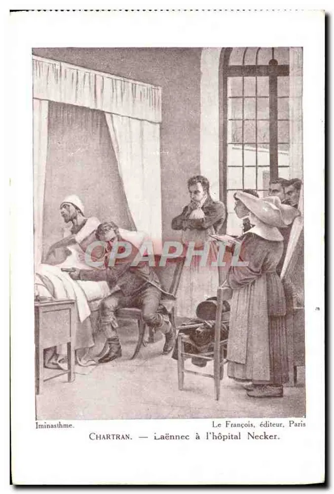 Chartran — O médico Laënnec no hospital Necker — Le François, editor, Paris - Frente