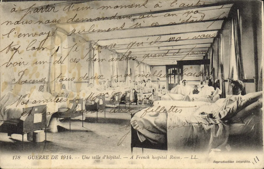 Krankenzimmer — Krieg von 1914 — LL. - Vorderseite