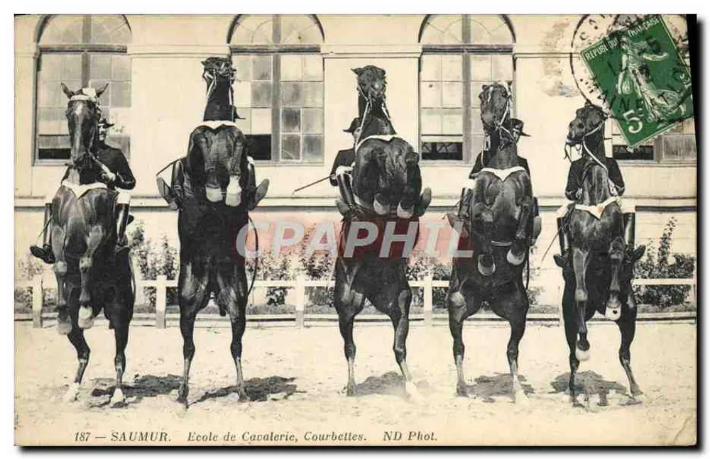 Saumur — Reitakademie, Courbette — ND Phot. - Vorderseite