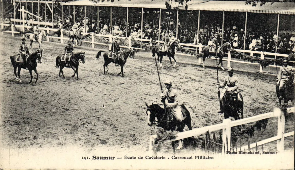 Saumur — Reitakademie — Militärrundkurs — Foto Blanchaud, Saumur - Vorderseite
