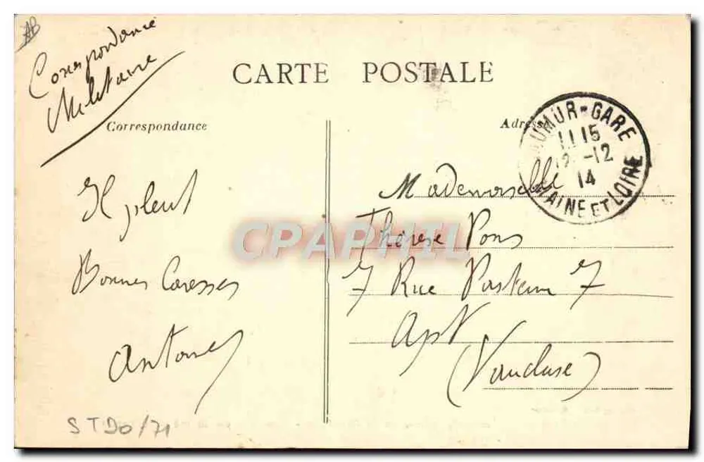 Saumur — Schule für Reitkunst — Reiter in Freiheit (Courbette) — Robin, Verlag, Saumur - Rückseite
