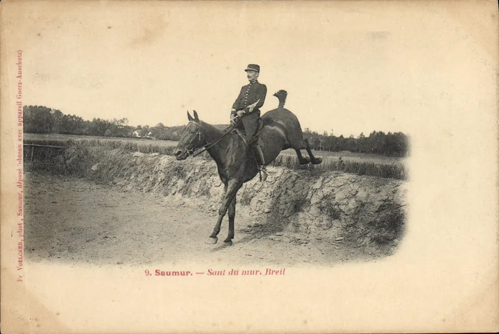 Saumur — Salto do muro, Breil — Fr. Voelcken, fot. Saumur, com aparelho Goerz-Anschütz - Frente