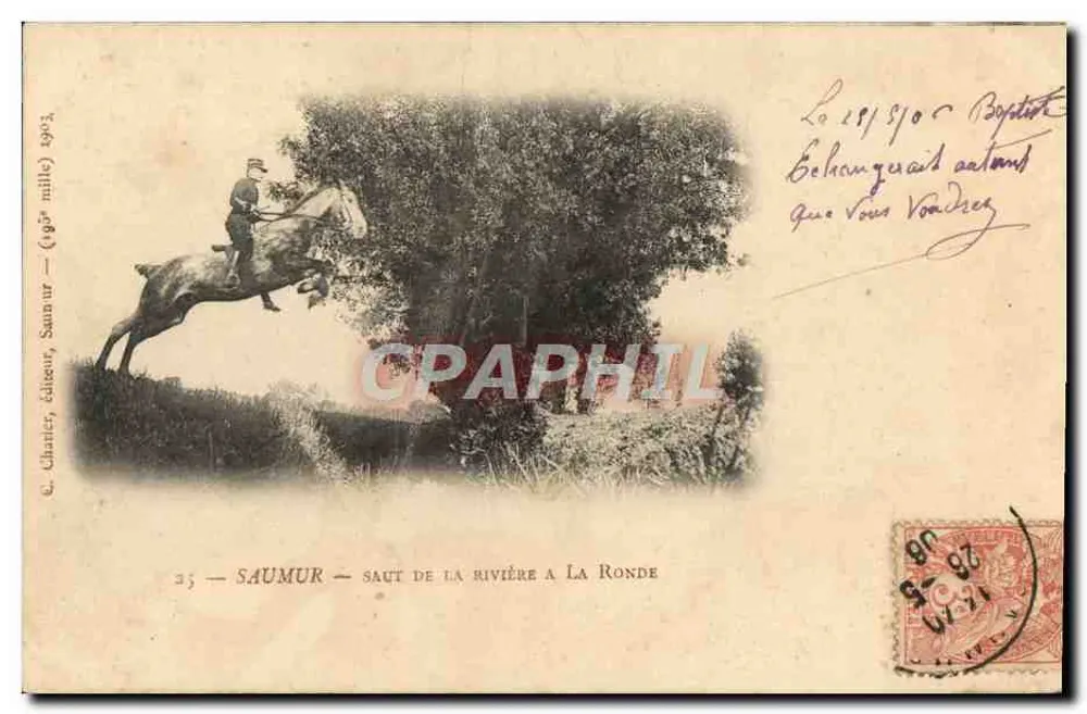 SAUMUR — Sprung über den Fluss bei La Ronde — Verlag: E. Charlet, Verleger, Saumur — n° 25 - Vorderseite