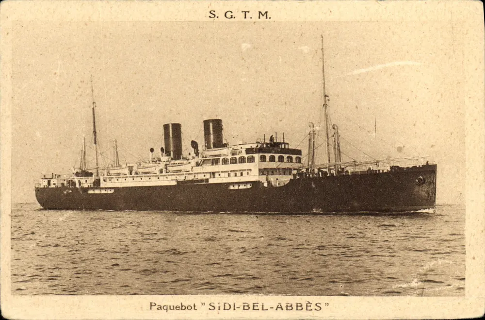 Dampfer "Sidi-Bel-Abbès" — S.G.T.M. — General Maritime Transport Steamship Company - Vorderseite