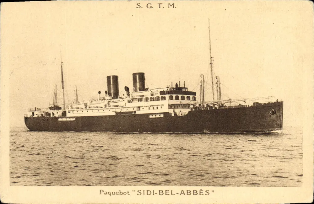 Dampfschiff "SIDI-BEL-ABBÈS" — S.G.T.M. — Société Générale de Transports Maritimes à Vapeur - Vorderseite