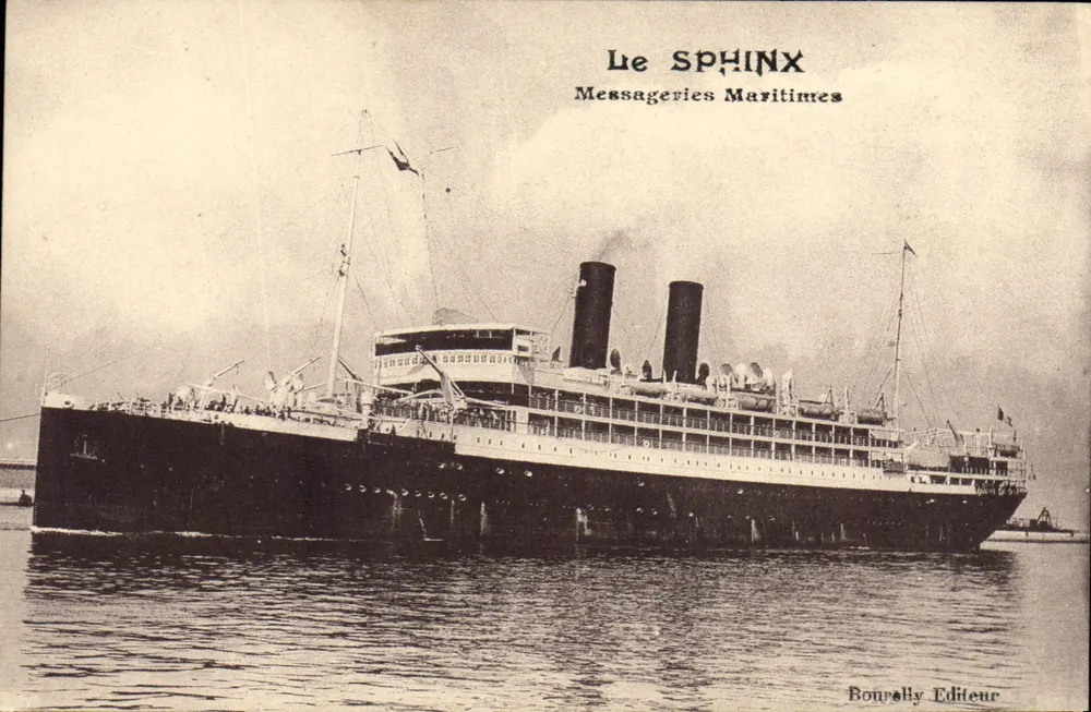 O SPHINX — navio das Messageries Maritimes — editor Bouvrelly - Frente