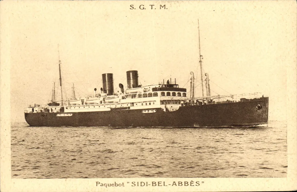 Dampfer "Sidi-Bel-Abbès" — S.G.T.M. — General Maritime Transport Steam Company - Vorderseite