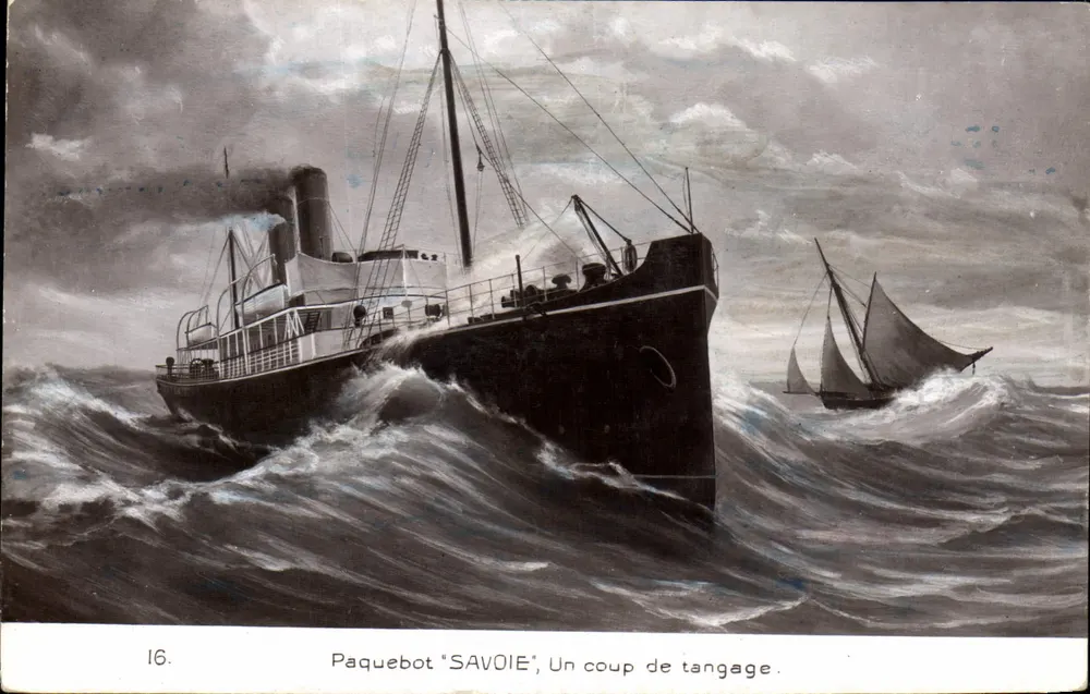 Dampfschiff "SAVOIE" — Ein Würfeln — serie 16 - Vorderseite