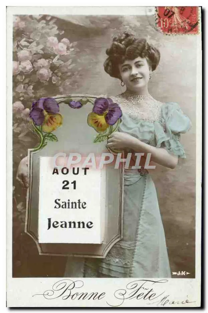 Santa Joana — Agosto 21 — editor H. H. (H. H. Paris) - Frente