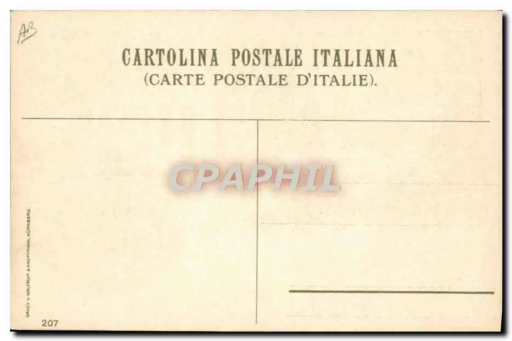 Nervi — vista costeira — J. Velten, Karlsruhe, n° 207 - Verso