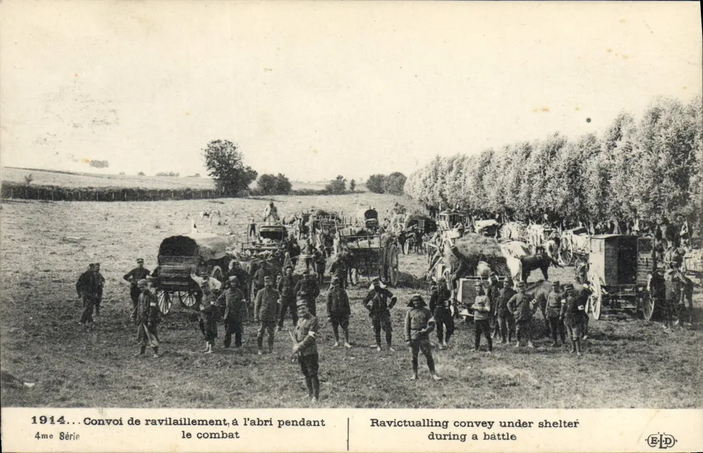 Versorgungskonvoi unter Schutz während des Kampfes — 4. Serie — E.P.D. - Vorderseite