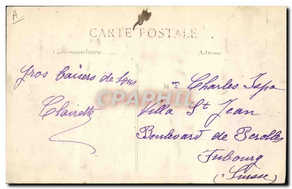 Zerstörter deutscher Artillerieanhänger in Termonde — B. & C. Paris, Nr. 28 - Rückseite