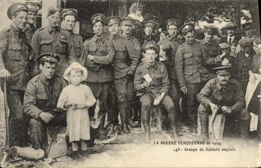 Gruppe britischer Soldaten — DER EUROPAISCHE KRIEG 1914 — Serie 148 - Vorderseite