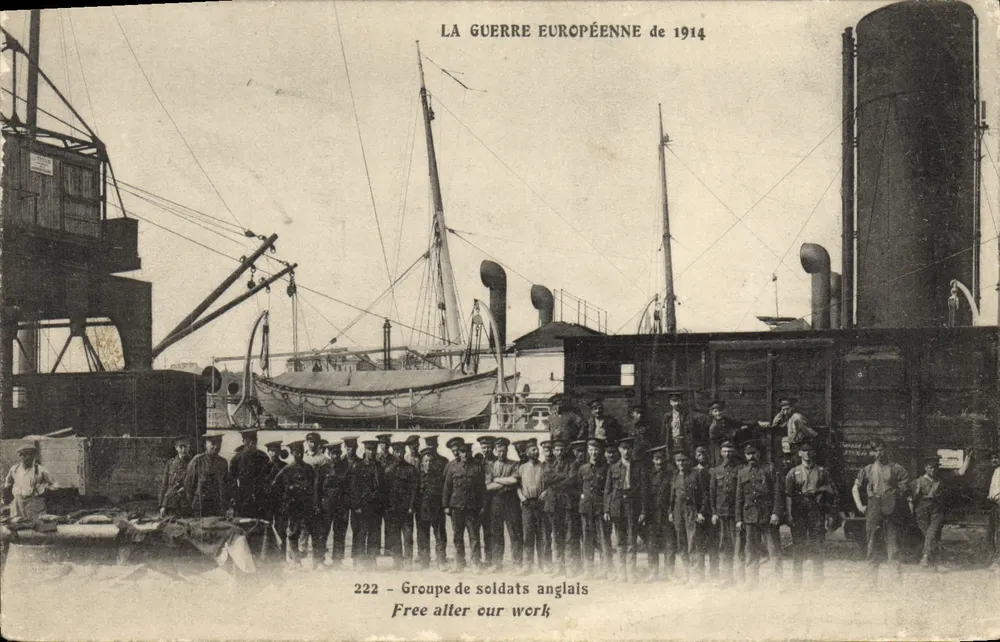 Gruppe englischer Soldaten — Frei nach der Arbeit — Arnaud-Nozais, Nautics, n°222 - Vorderseite
