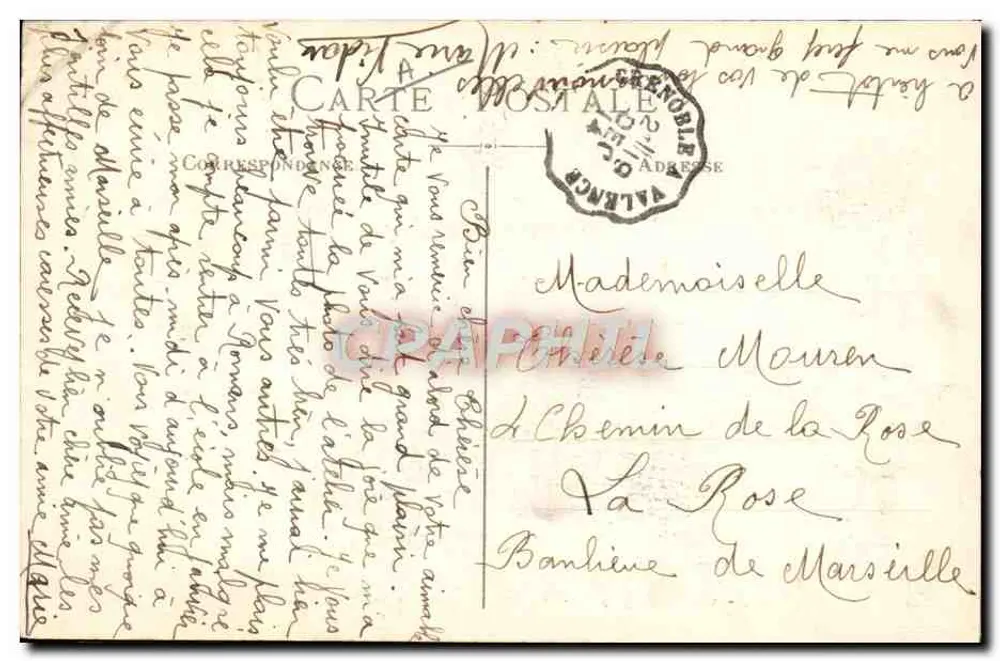 Verletzte englische und indische Soldaten — Krieg 1914 — Éditions Glibaud, Quai du Canal, Marseille - Rückseite