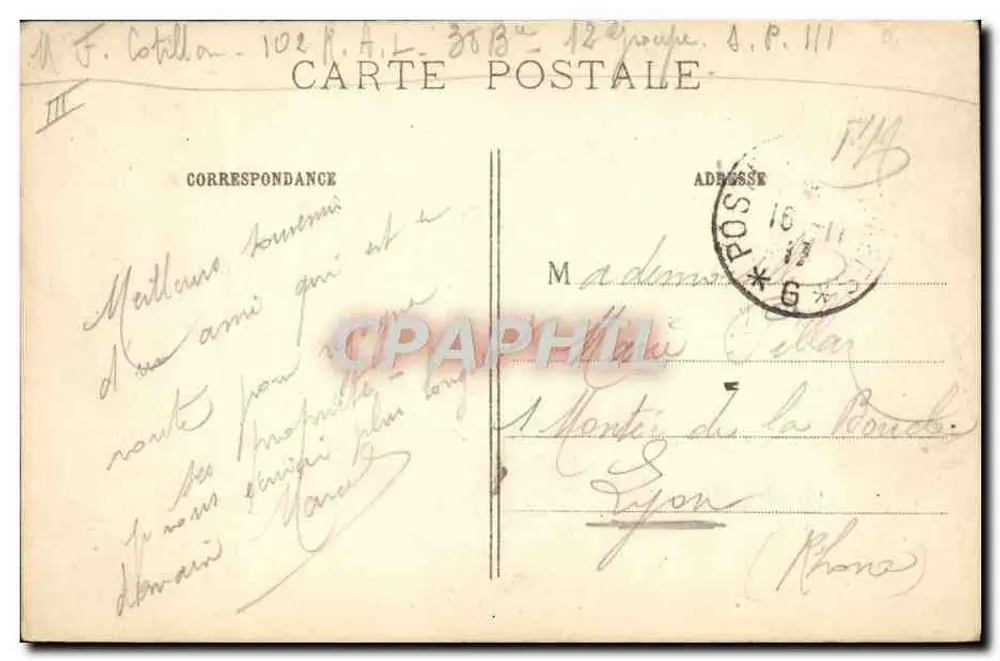 Colonnes anglaises de ravitaillement — 1914-1915 — J. Courcier, 8 rue Simon-le-Franc, Paris - Verso