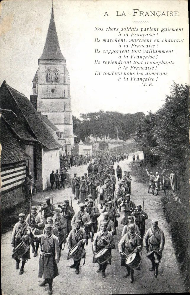 Französische Soldaten auf dem Marsch — Edition C. Devéna, Paris, n° 68 - Vorderseite