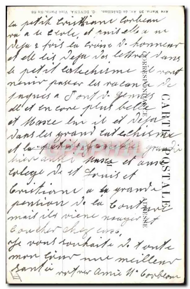 Französische Soldaten auf dem Marsch — Edition C. Devéna, Paris, n° 68 - Rückseite