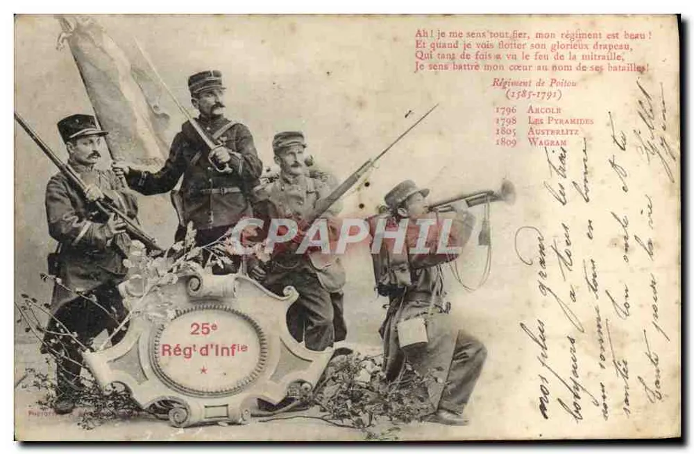 25° Reggimento d'Infanteria — 1885-1791 — Fototipia Parigina - Recto