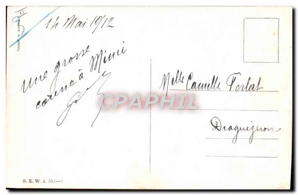 Lagerplatz-Szene in Afrika — Soldat am Tisch — Verlag B.E.W.L. Nr. 951-3 - Rückseite