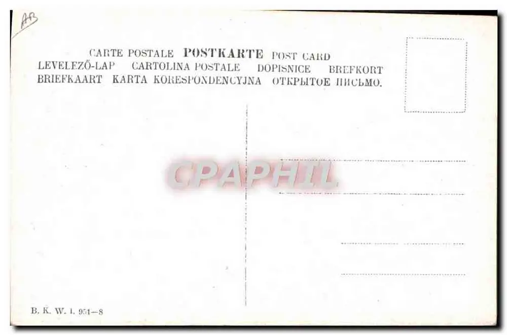 Großwild — Jagdscene — B. K. W. 951-8 - Rückseite