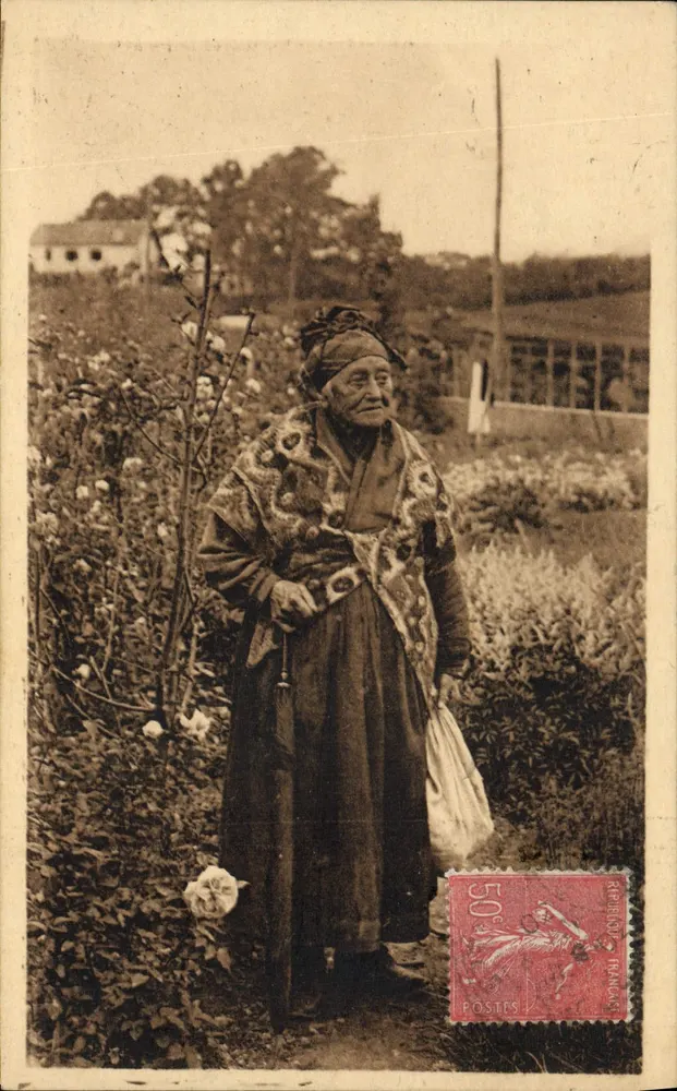 Velha mulher do País Basco — Typs Basques, n°67 - Frente