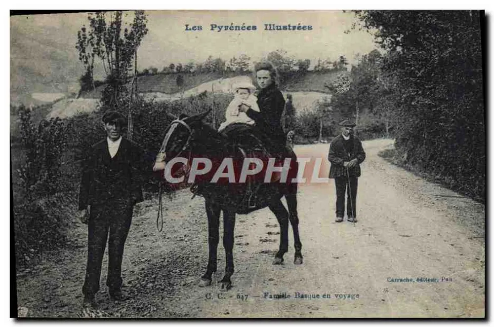 Família Basca em viagem — Carrache, editor, Pan — n° 647 - Frente