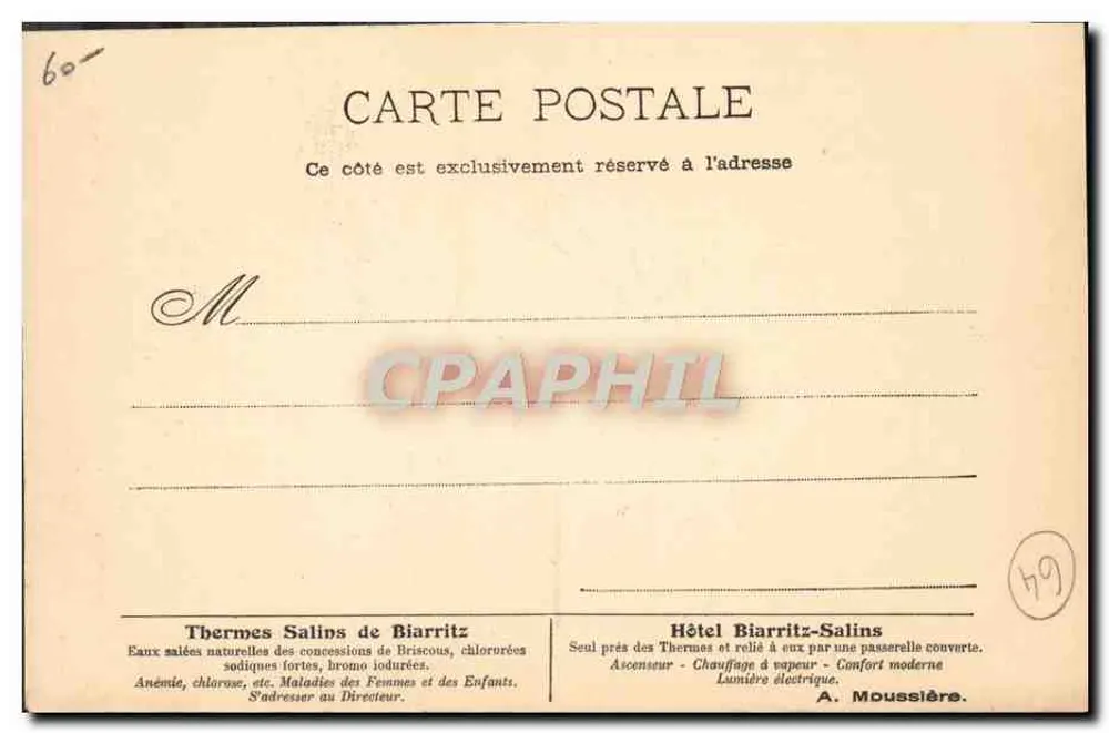 Eine Baske — Biarritz — Édition Générale, Biarritz, Nr. 12 - Rückseite