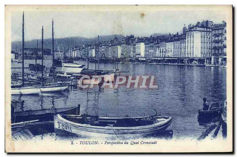 Toulon - Ansicht des Quais Cronstadt — C. Arnaud, Avene, Cloe, Nantes — n°2 - Vorderseite