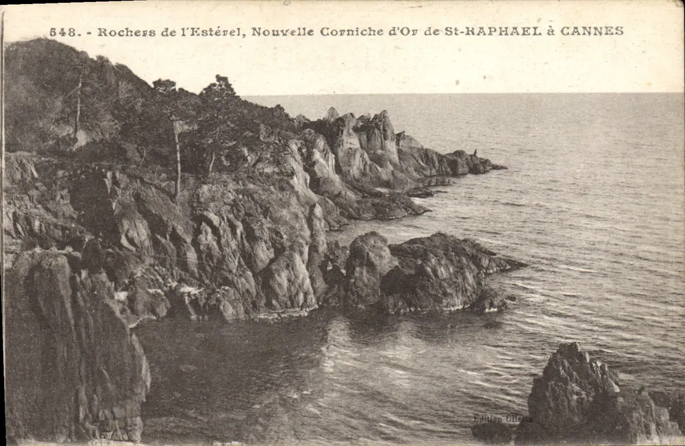 Rochers de l'Estérel, Neue Goldene Promenade von St-RAPHAEL nach CANNES — Édition Olletta, n° 548 - Vorderseite