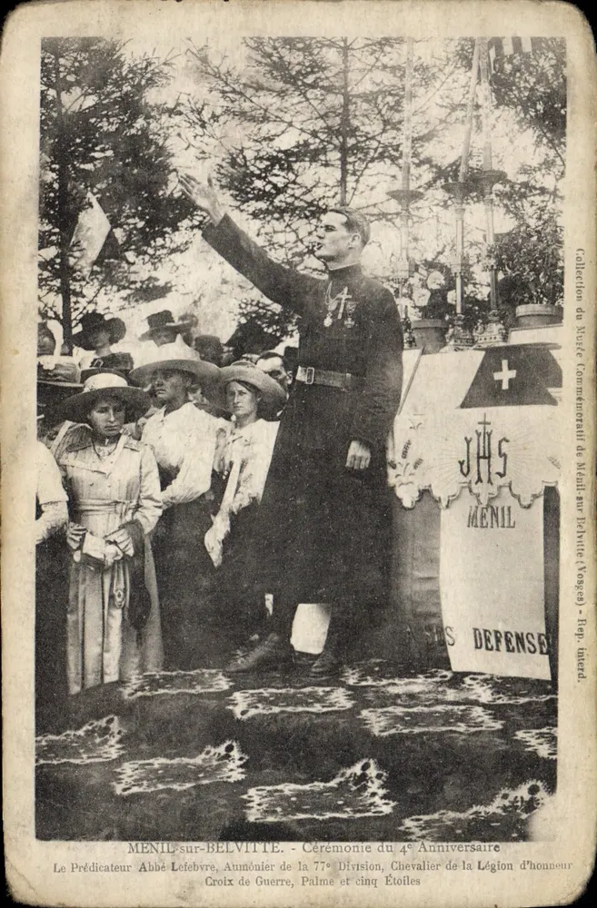 MENIL-sur-BELVITTE — Zeremonie zum 4. Jubiläum — Verlag: Sammlung des Sire Communal von Menil-sur-Belvite (Vogesen) - Vorderseite