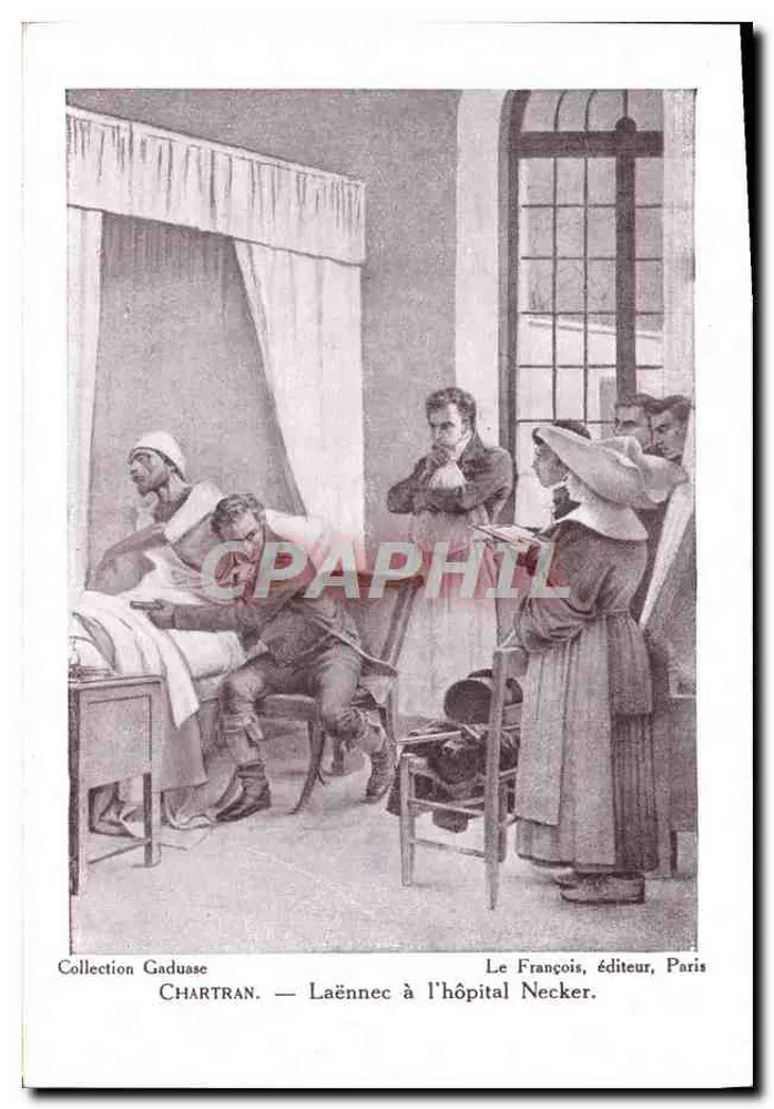Laënnec no hospital Necker — Coleção Gaduase — Le François, editor, Paris - Frente