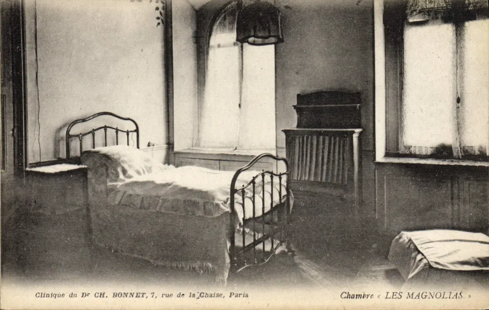 Zimmer « LES MAGNOLIAS » — Klinik des Herrn CH. BONNET, 7 rue de la Chaise, Paris - Vorderseite