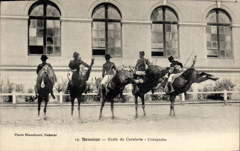 Saumur — Schule der Kavallerie — Croupades - Vorderseite