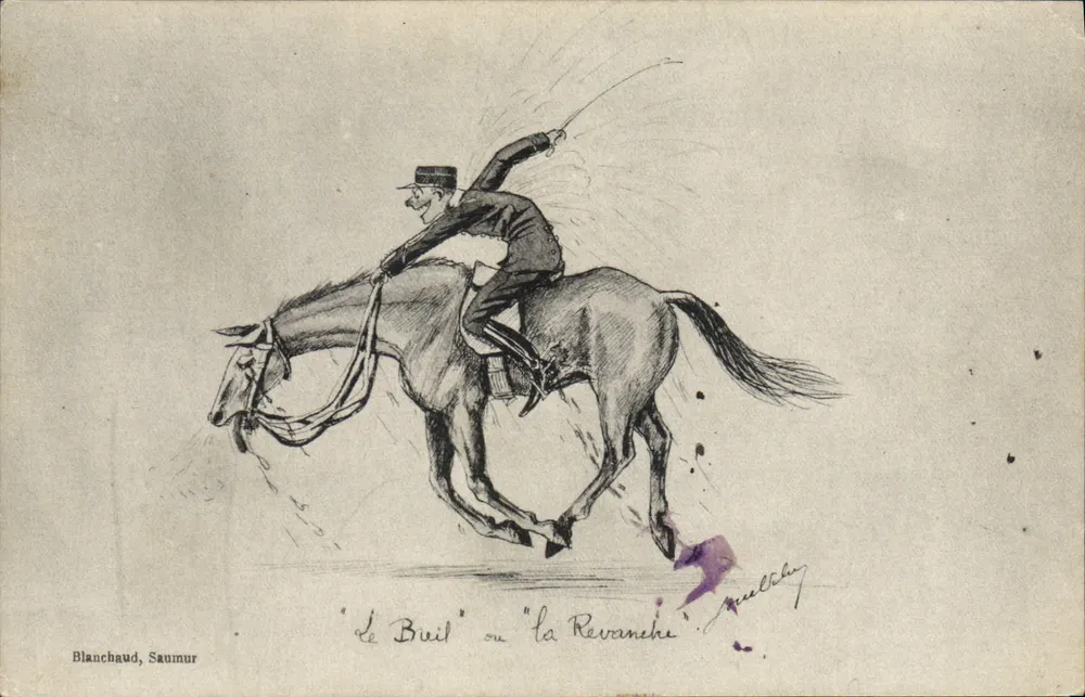 Blanchaud, Saumur — Caricatura de 'Le Bruil' ou 'La Revanche' — Blanchaud, Saumur - Frente