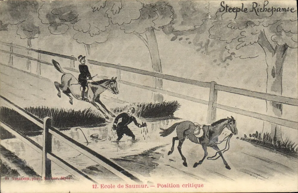 Schule von Saumur — Kritische Position — Fr. Voelcker, Saumur, depot - Vorderseite