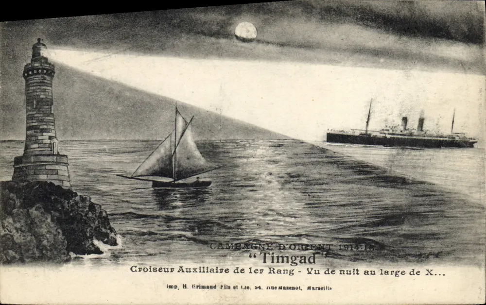 Hilfskreuzer "Timgad" — Kampagne im Osten 1914-18 — Imp. H. Grimaud Fils, Marseille - Vorderseite
