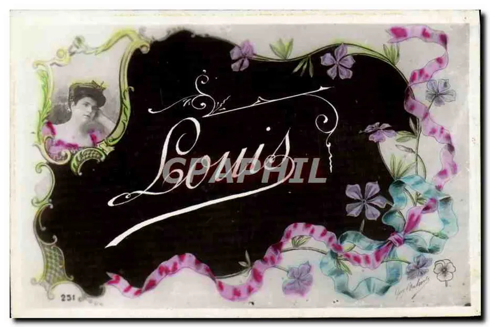 Mulher em busto — cartão postal decorativo — Louis Frument, n°231 - Frente