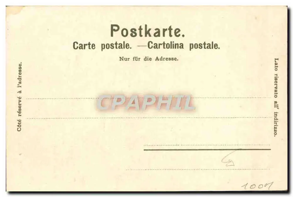Locarno - San Vittore — Illustration von Wancel Alieandt — Verlag J. Veliten, Nr. 1007 - Rückseite