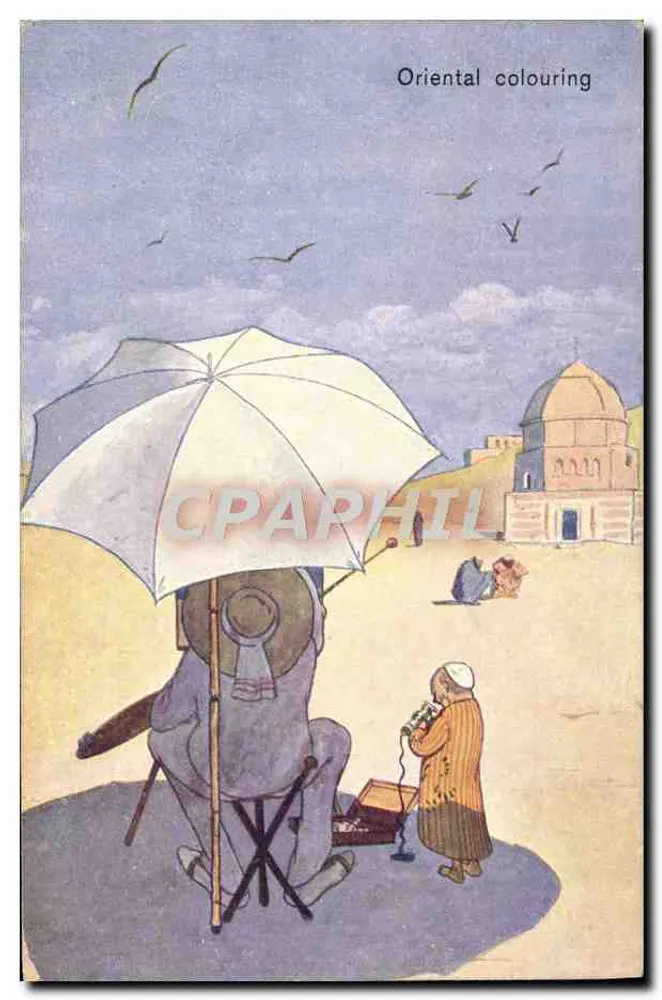 Orientalische Szene — Aquarellzeichnung — B. K. W. I. 951-3 - Vorderseite