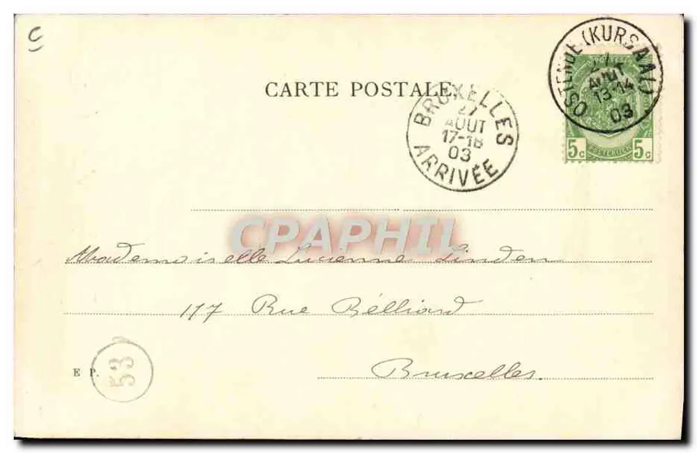 Porträt einer Frau — handsignierte Ansichtskarte — B. Patella, n° 174 - Rückseite