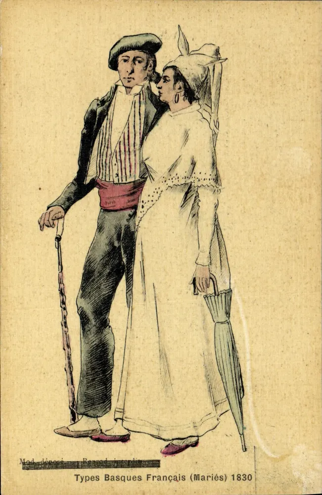 Französische Basque-Typen (Verheiratete) 1830 — Verurteilte Modelle — Graphisches Repertoire - Vorderseite