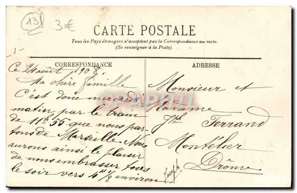 Marseille — O Forte Saint-Jean — LL. - Verso