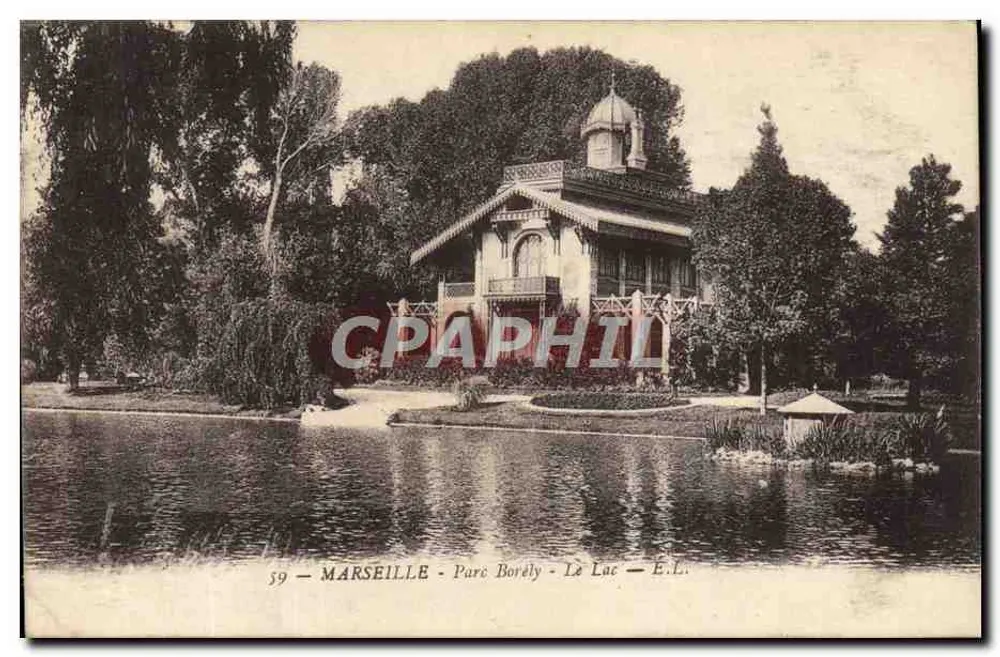 Marseille - Parque Borély - O Lago — E.L. - Frente
