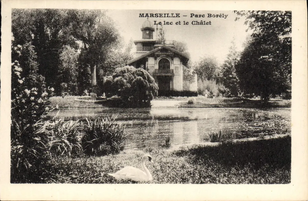 Marseille — Parc Borély — El lago y el Chalet - Anverso