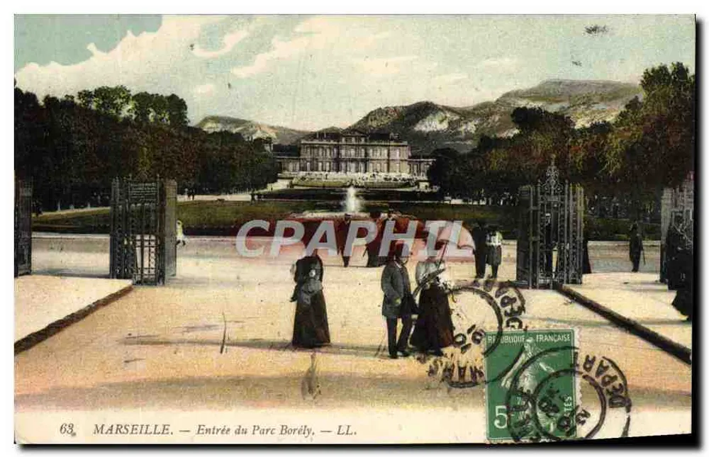 Marselha — Entrada do Parque Borély — LL. - Frente